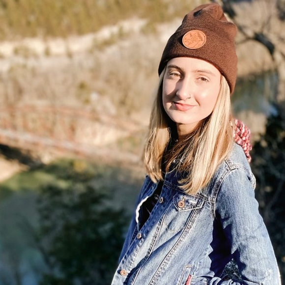 Lost Creek Co. Leather Patch Beanie Toboggan - Picture 4 of 7